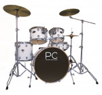 Фото PC drums WAR2205 WH ударная установка, 5 барабанов, со стойками, белая