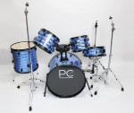 Превью PC Drums WIN2205BL ударная установка, 5 барабанов, стойки, голубая 2